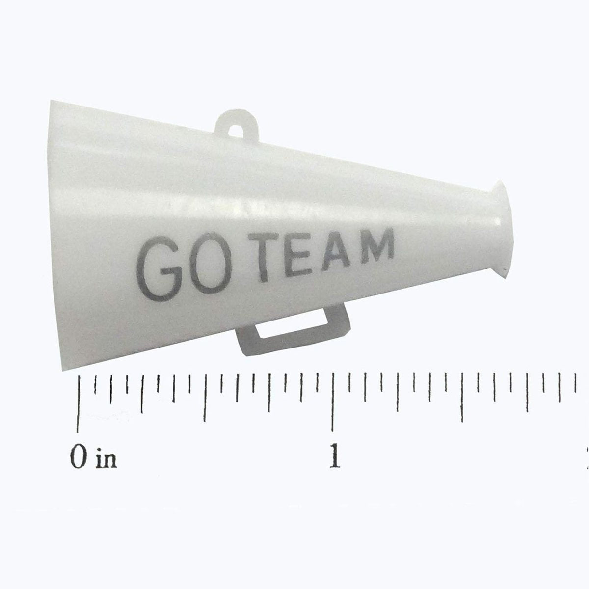 Shop For Go Team Megaphone Charm: White/Gold