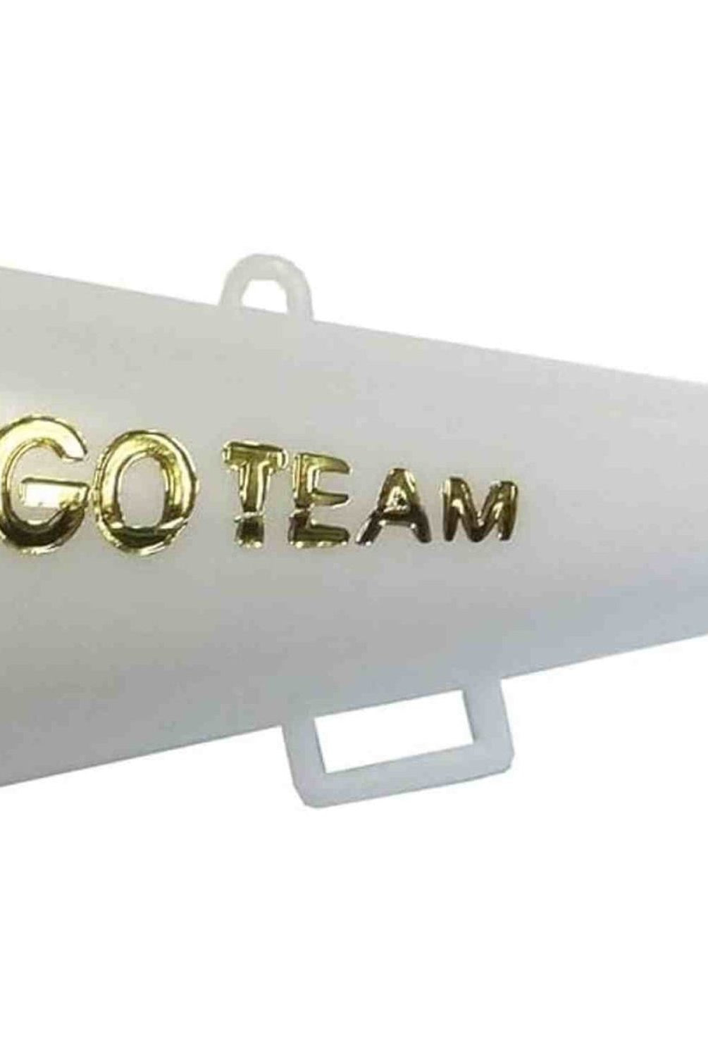 Shop For Go Team Megaphone Charm: White/Gold
