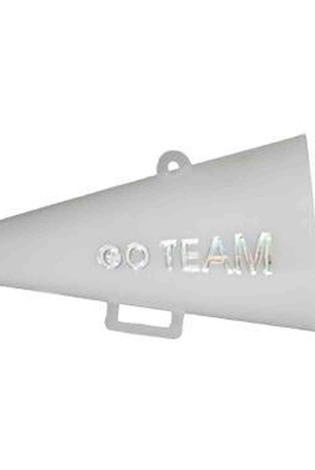Shop For Go Team Megaphone Charm: White/Silver