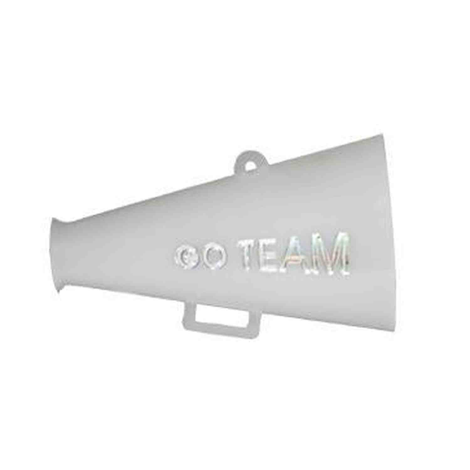 Shop For Go Team Megaphone Charm: White/Silver