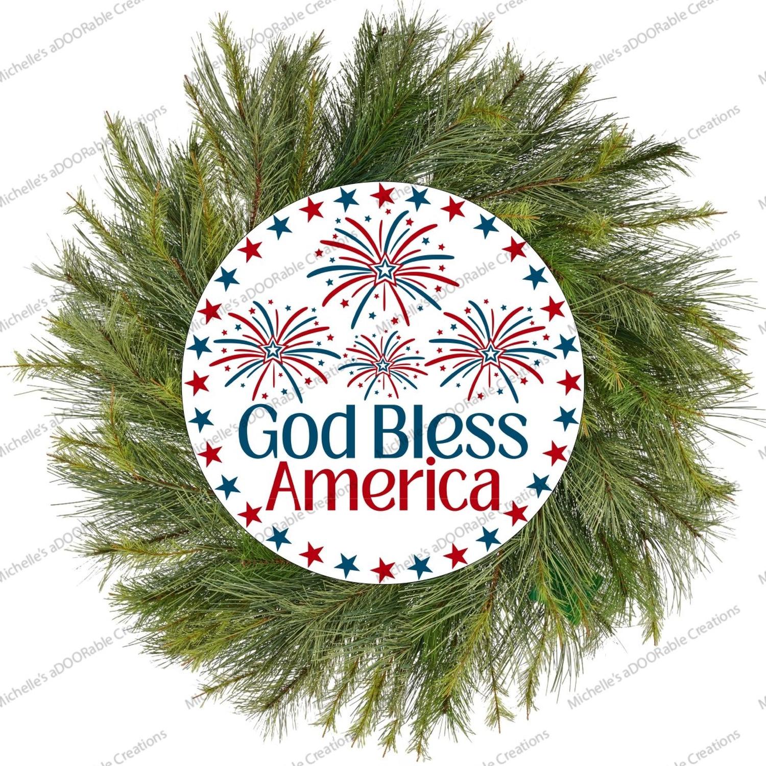 Shop For God Bless America Fireworks Sign
