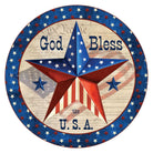 Shop For God Bless The USA Round Sign