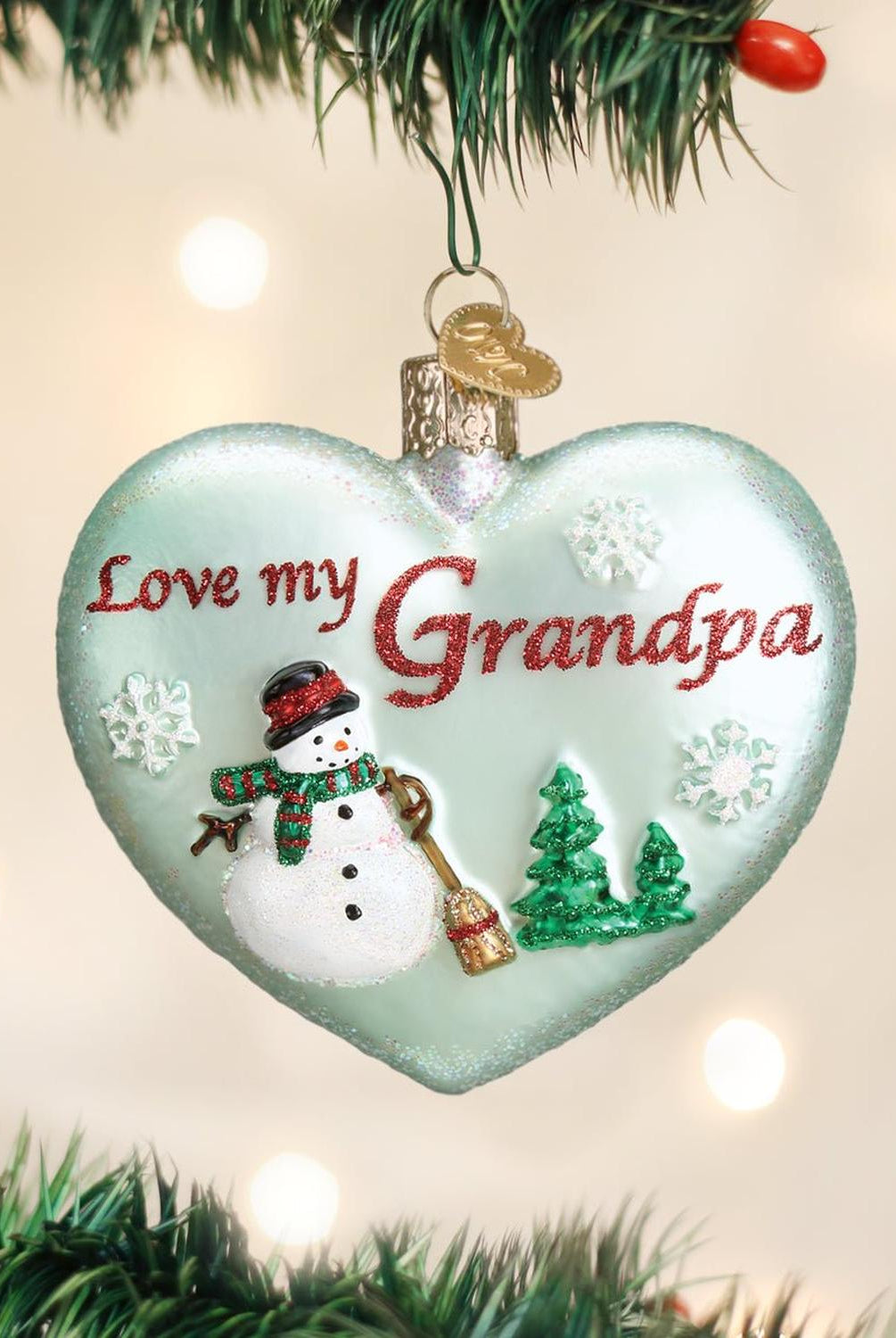 Grandpa Heart Ornament