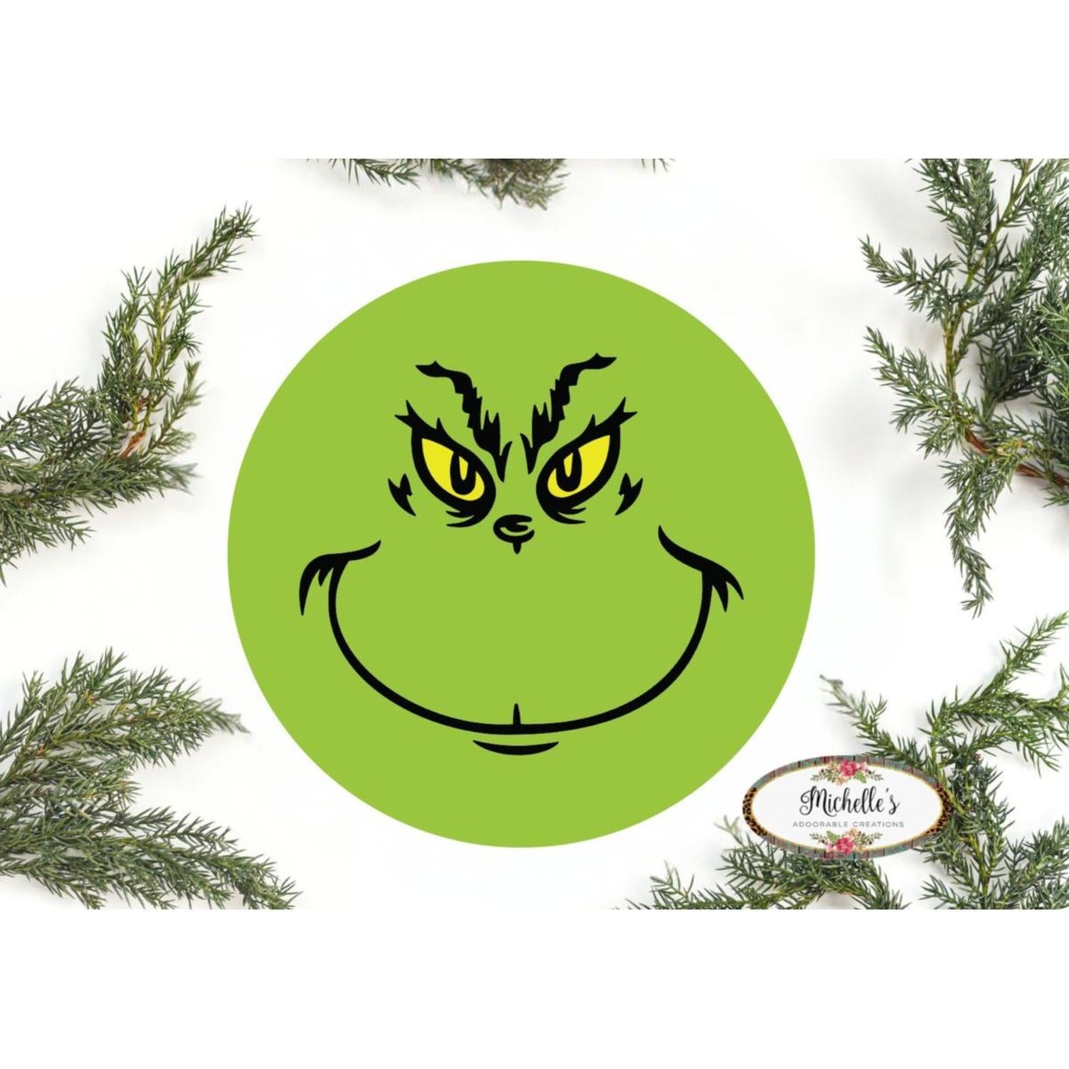 Shop For Green Monster Round Sign - Wreath Enhancement