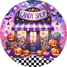 Shop For Halloween Candy Shop Round Sign