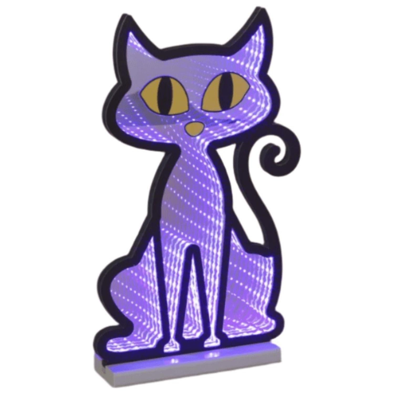 Shop For Halloween Cat Infinity Light Display 15"H
