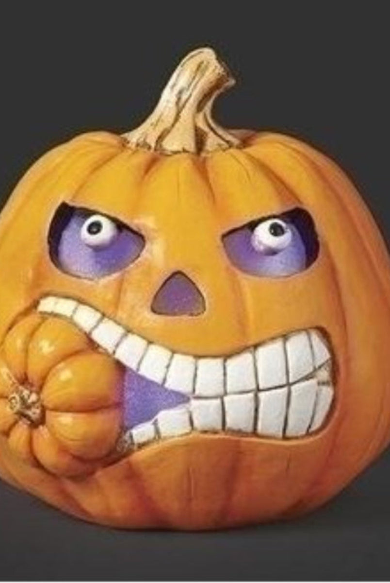 Shop For Halloween Lighted Pumpkin Face at Michelle's aDOORable Creations