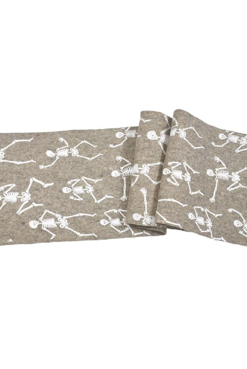Shop For Hand Felted Wool Halloween Skeleton Table Runner - 16x72" Arcadia Home