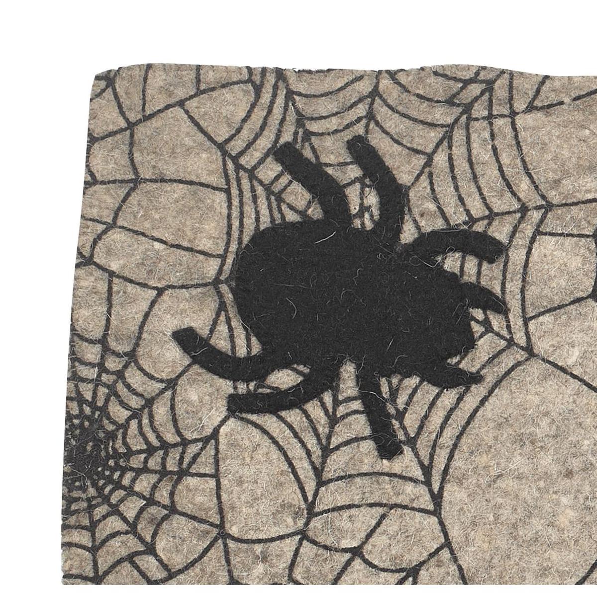 Shop For Hand Felted Wool Halloween Spider Web Table Runner - 14x72" Arcadia Home