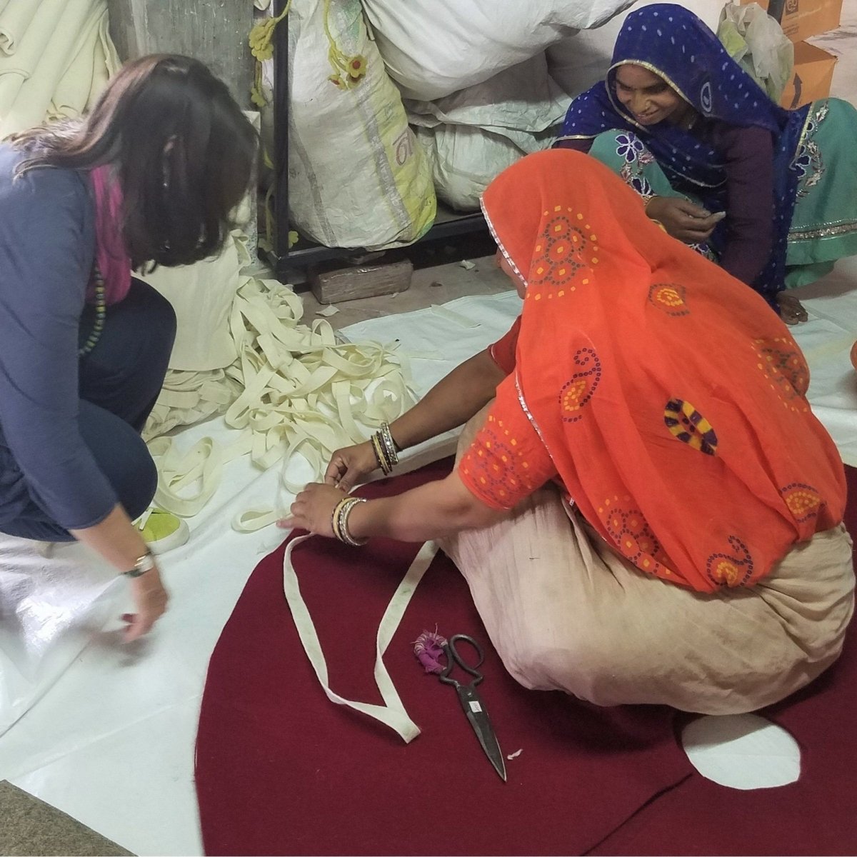 Shop For Handmade Candy Canes Red Felt Christmas Tree Skirt Felt 60" Arcadia Home