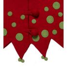 Shop For Handmade Felt Jester Red and Green Christmas Tree Skirt 60" Arcadia Home
