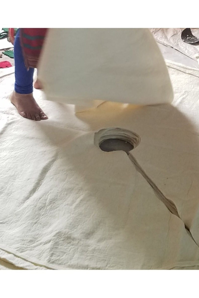 Shop For Handmade Felt Multicolor Fringe Border Cream Christmas Tree Skirt Arcadia Home