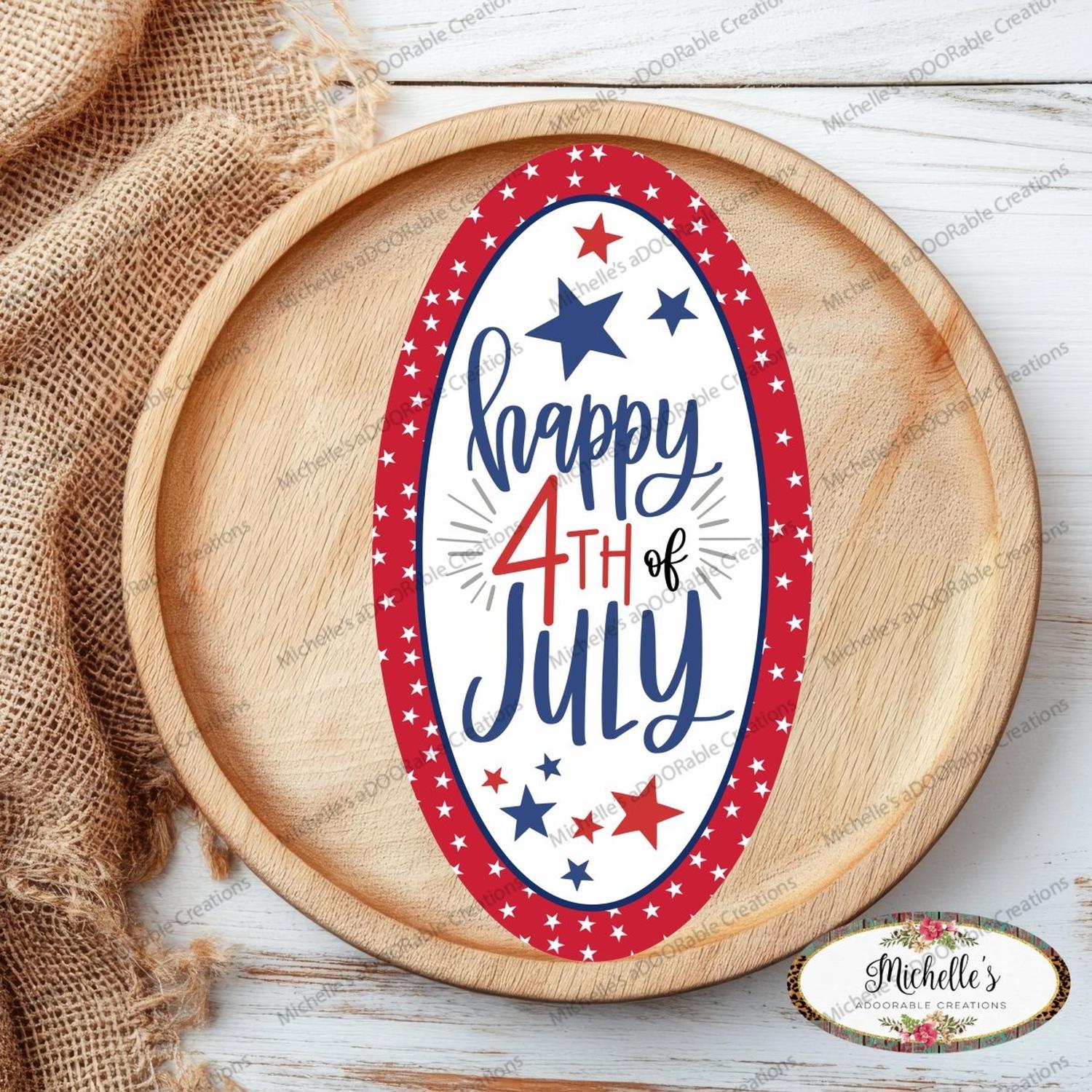 Shop For Happy 4th of July Oval Sign