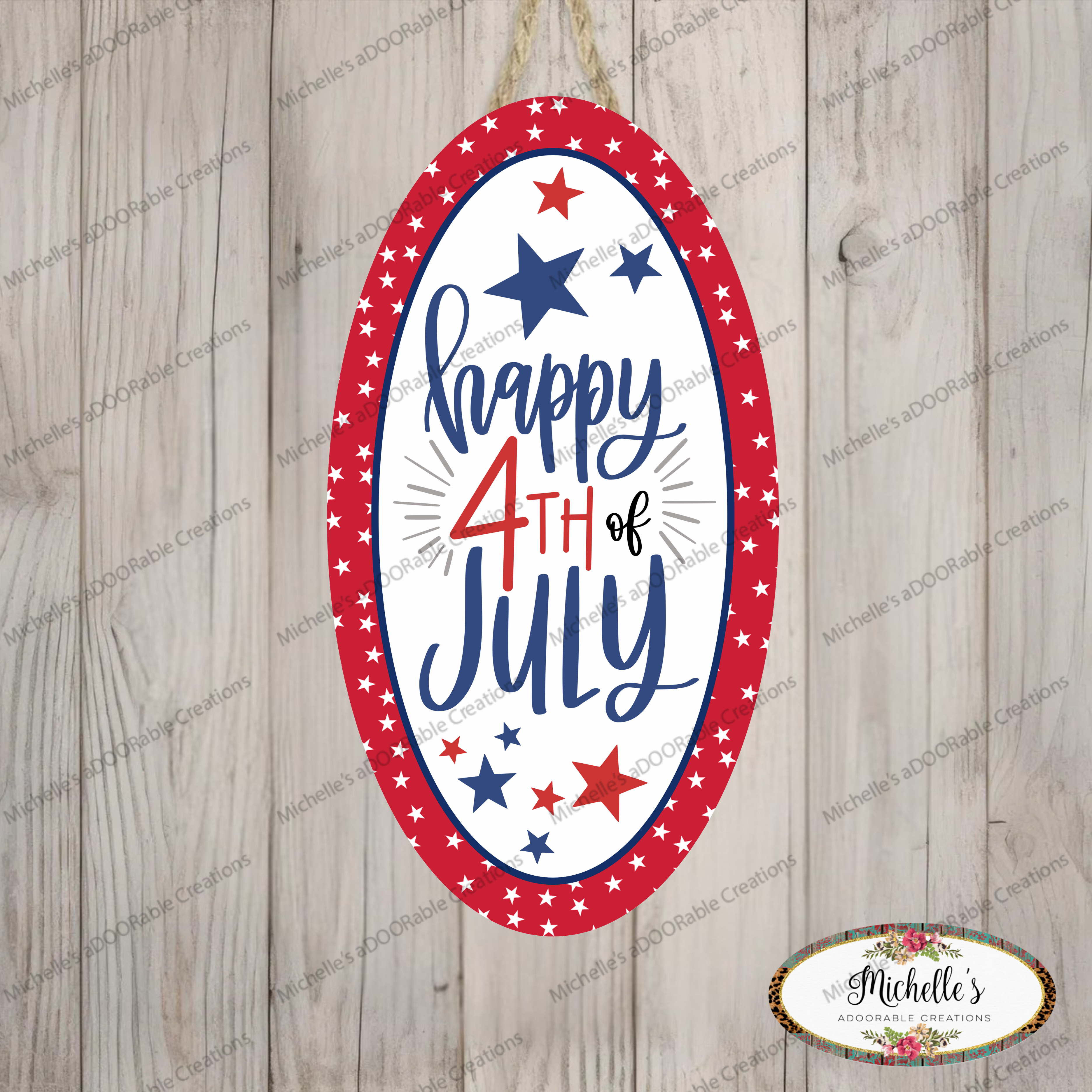 Shop For Happy 4th of July Oval Sign