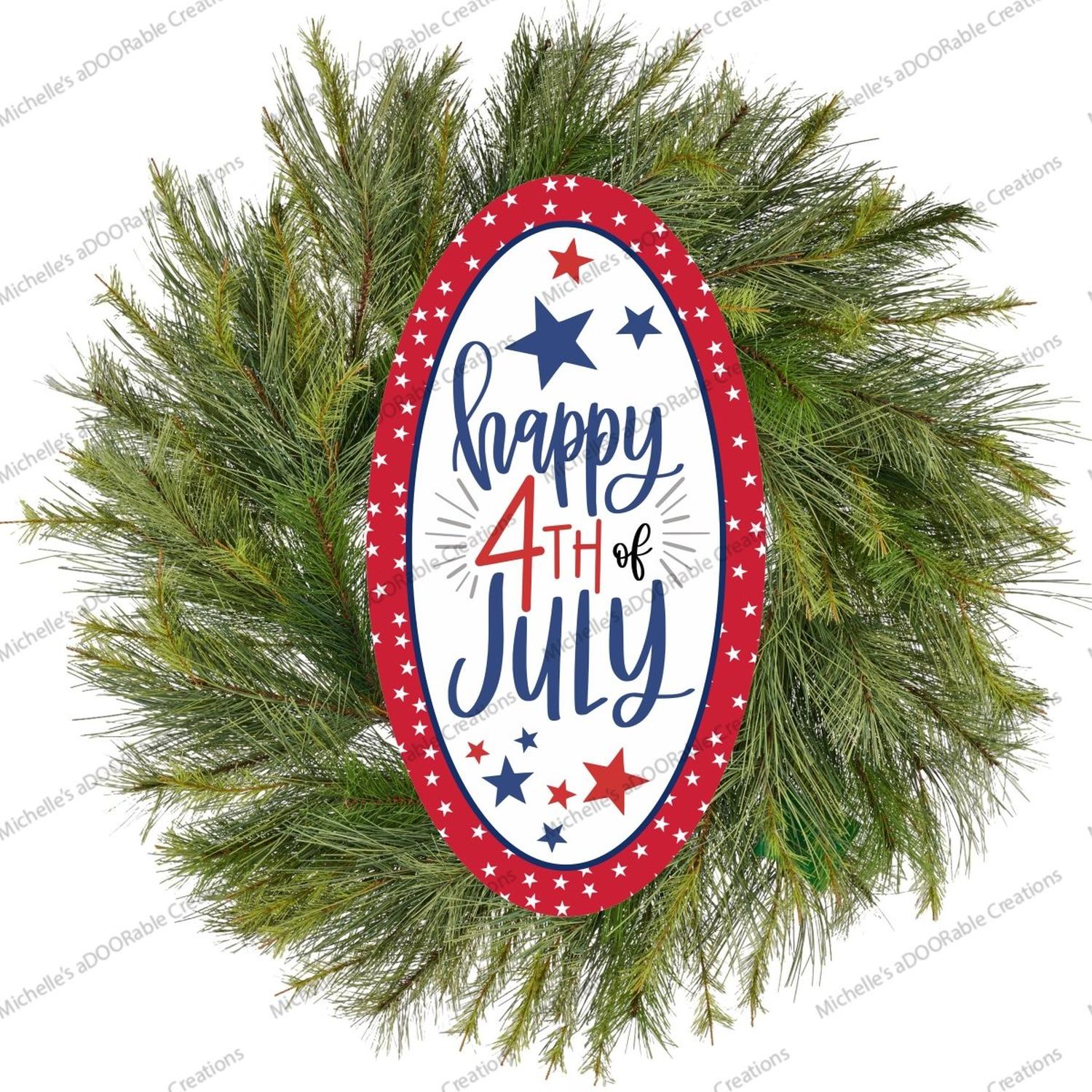 Shop For Happy 4th of July Oval Sign