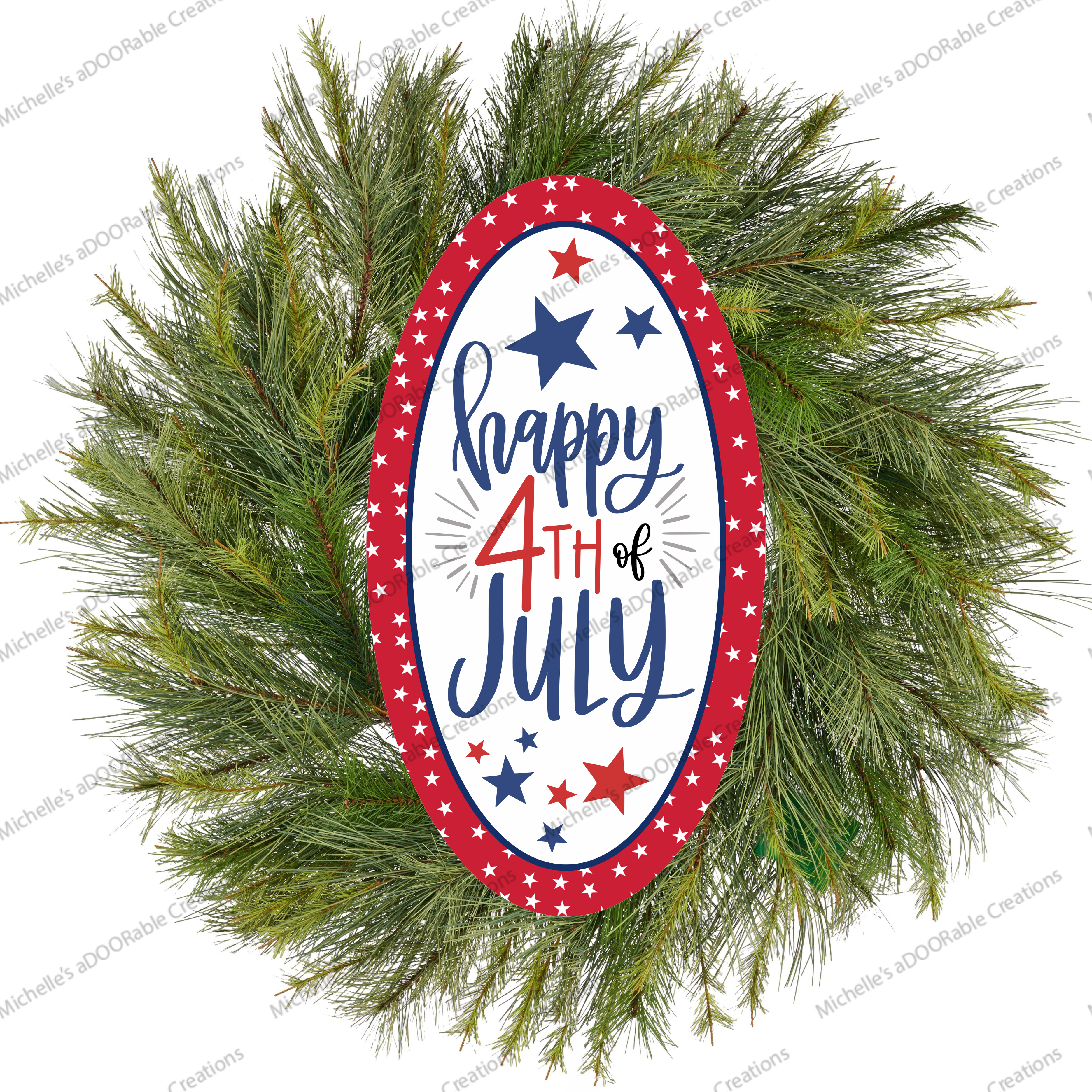 Shop For Happy 4th of July Oval Sign