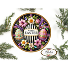 Shop For Happy Easter Black White Egg Metal Sign