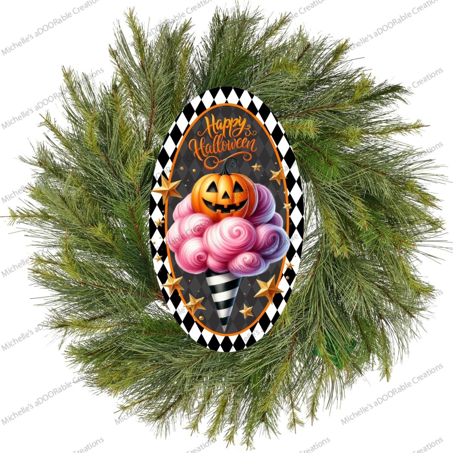 Shop For Happy Halloween Ice Cream Cone Oval Sign