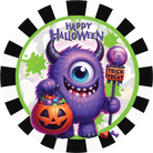Shop For Happy Halloween Purple Monster Sign