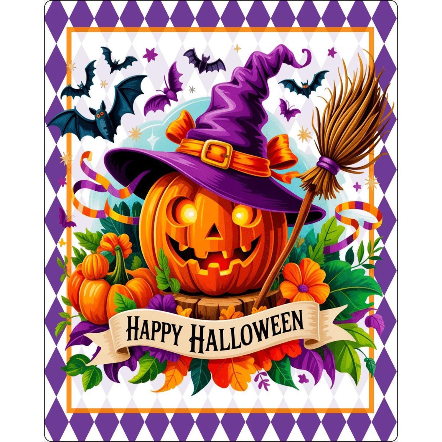 Shop For Happy Halloween Witch Pumpkin Sign