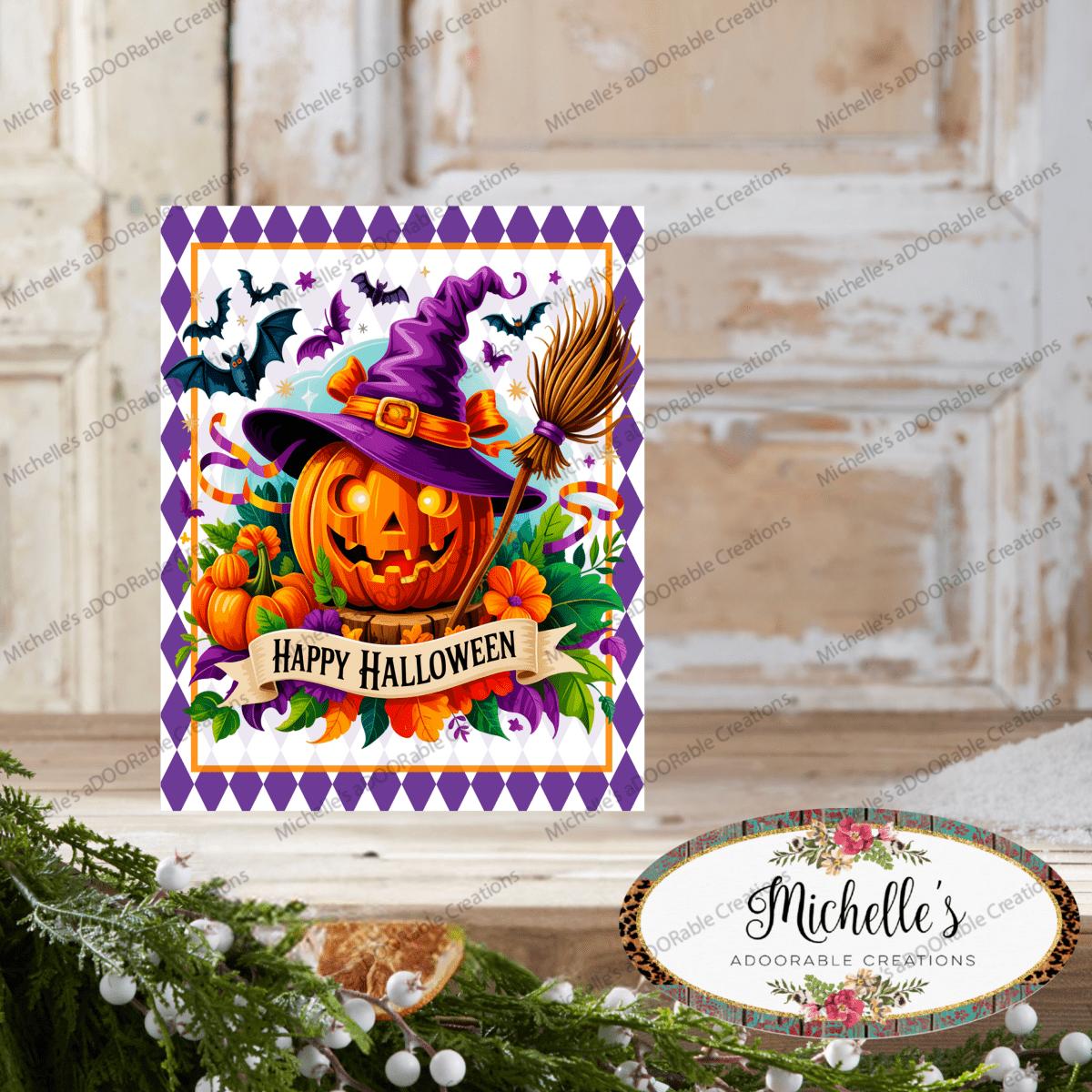 Shop For Happy Halloween Witch Pumpkin Sign