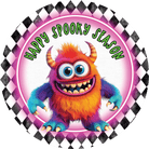 Shop For Happy Spooky Season Orange Monster Sign