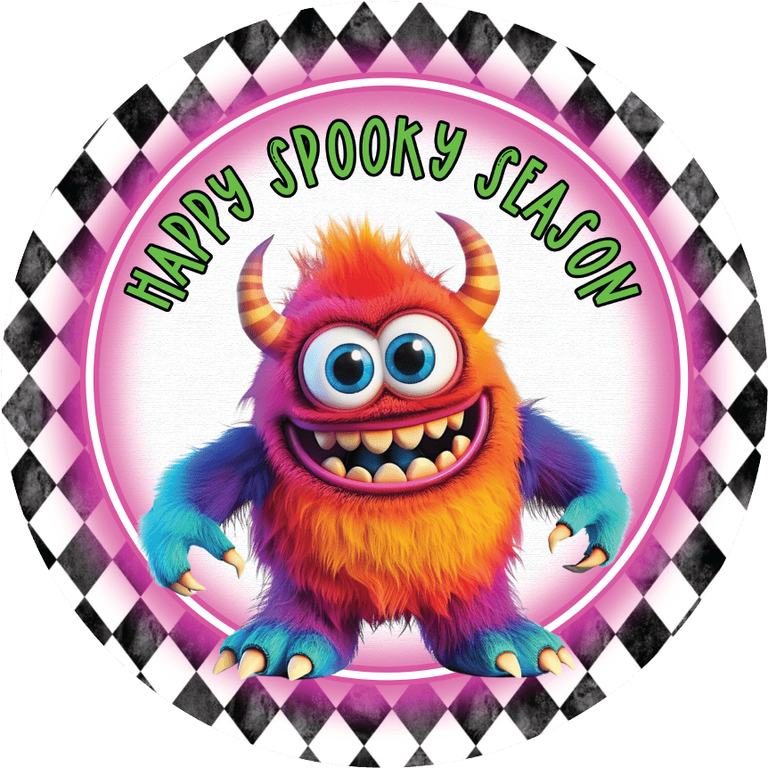 Shop For Happy Spooky Season Orange Monster Sign