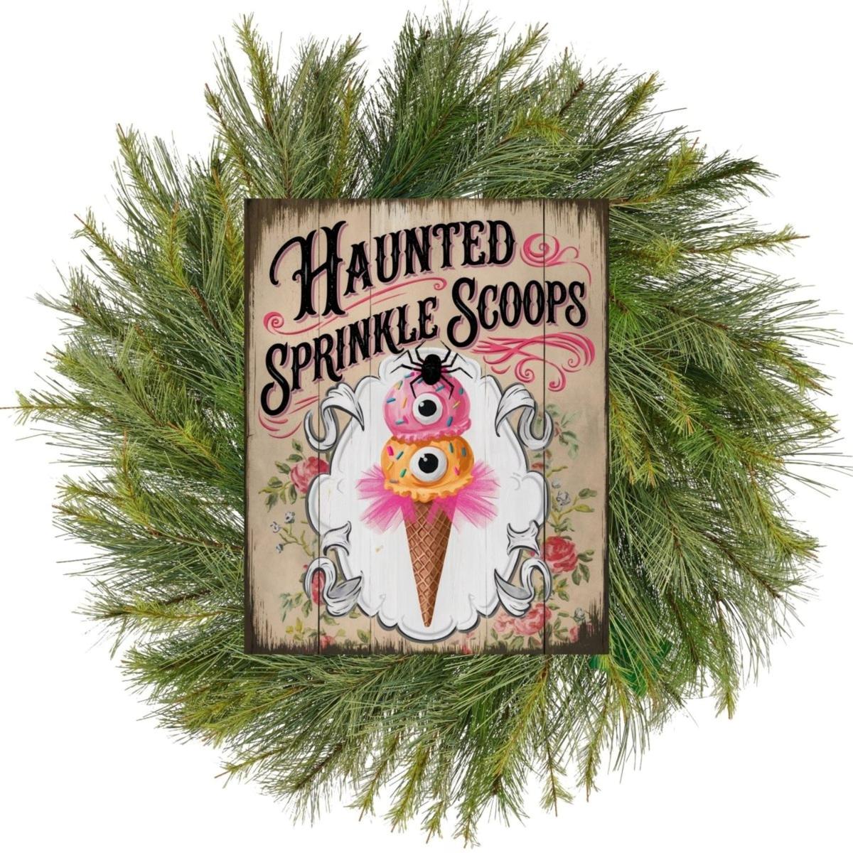 Shop For Haunted Sprinkle Scoops Halloween Sign