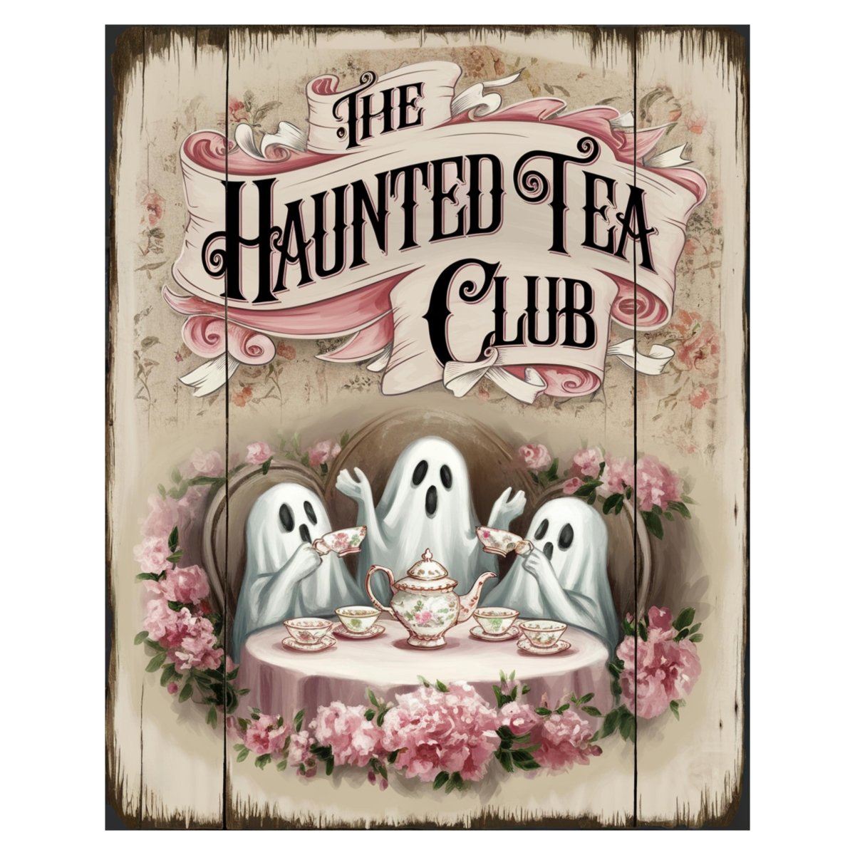 Shop For Haunted Tea Ghost Club Halloween Sign