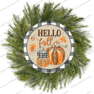 Shop For Hello Fall Leopard Pumpkins Black Plaid Sign
