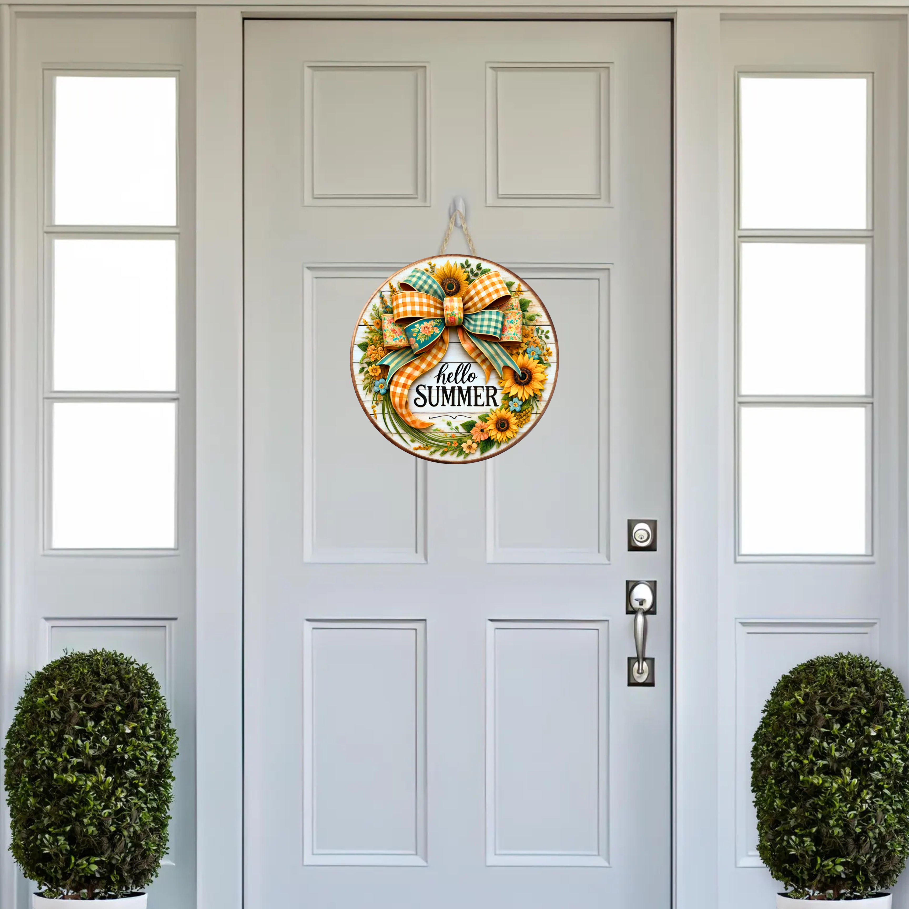 Shop For Hello Summer Sunflower Bow Sign