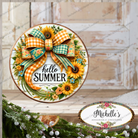 Shop For Hello Summer Sunflower Bow Sign