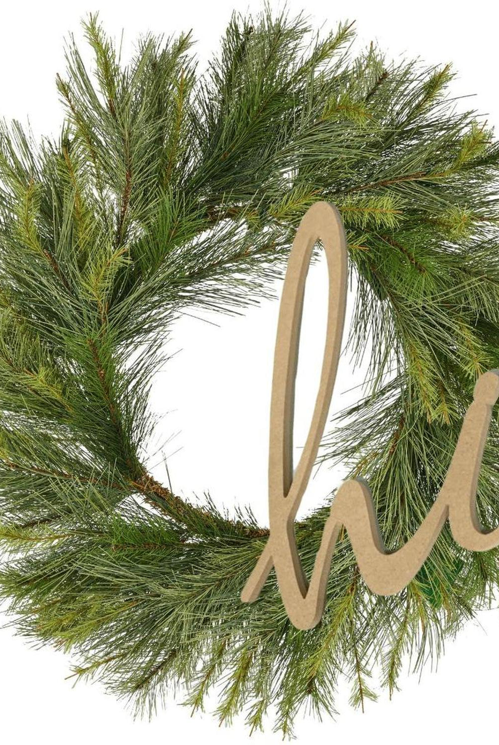 Hi Script Word Wood Cutout - Unfinished Wood