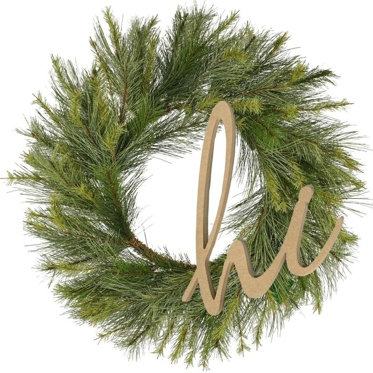 Shop For Hi Script Word Wood Cutout - Unfinished Wood