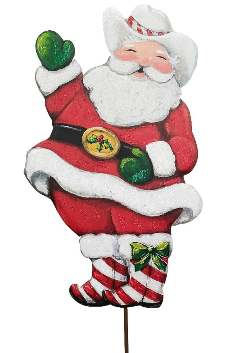 Shop For HoHoHo Cowboy Santa (Stake/Hanger/Easel)