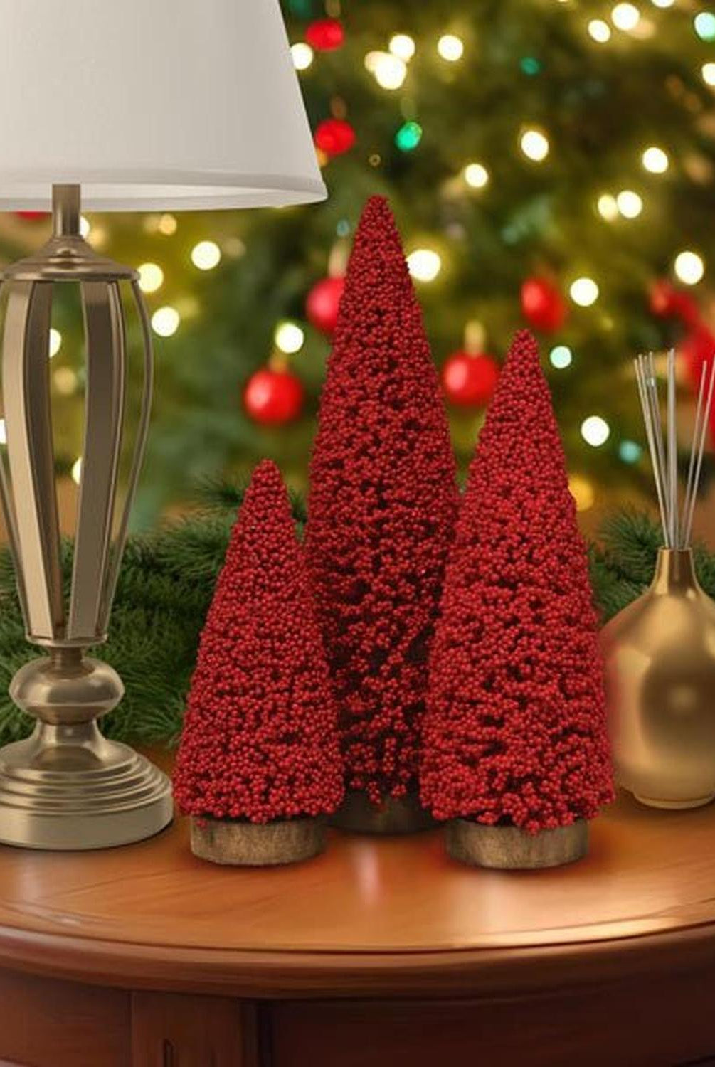 Holiday Berry 3 Tree Set