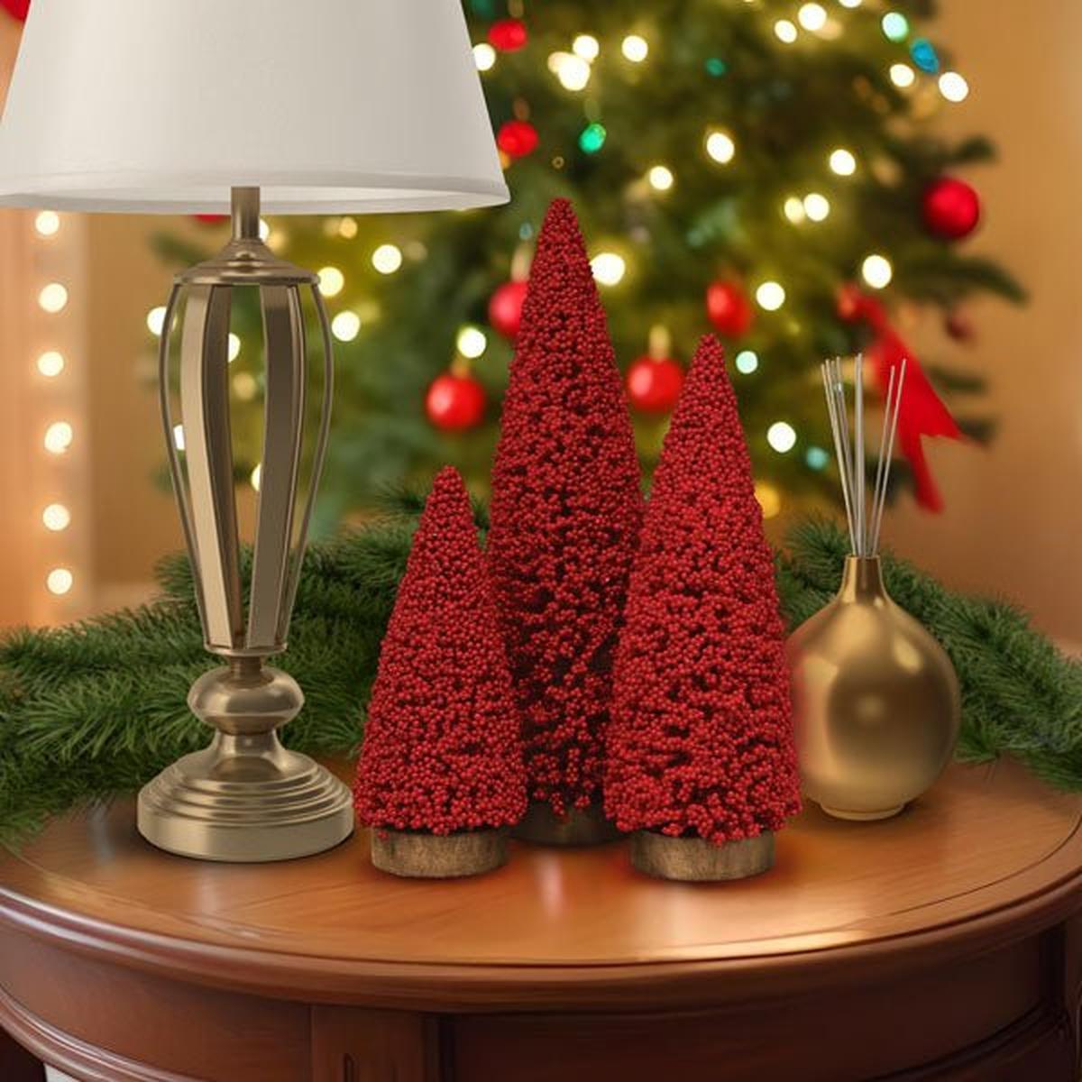 Shop For Holiday Berry 3 Tree Set