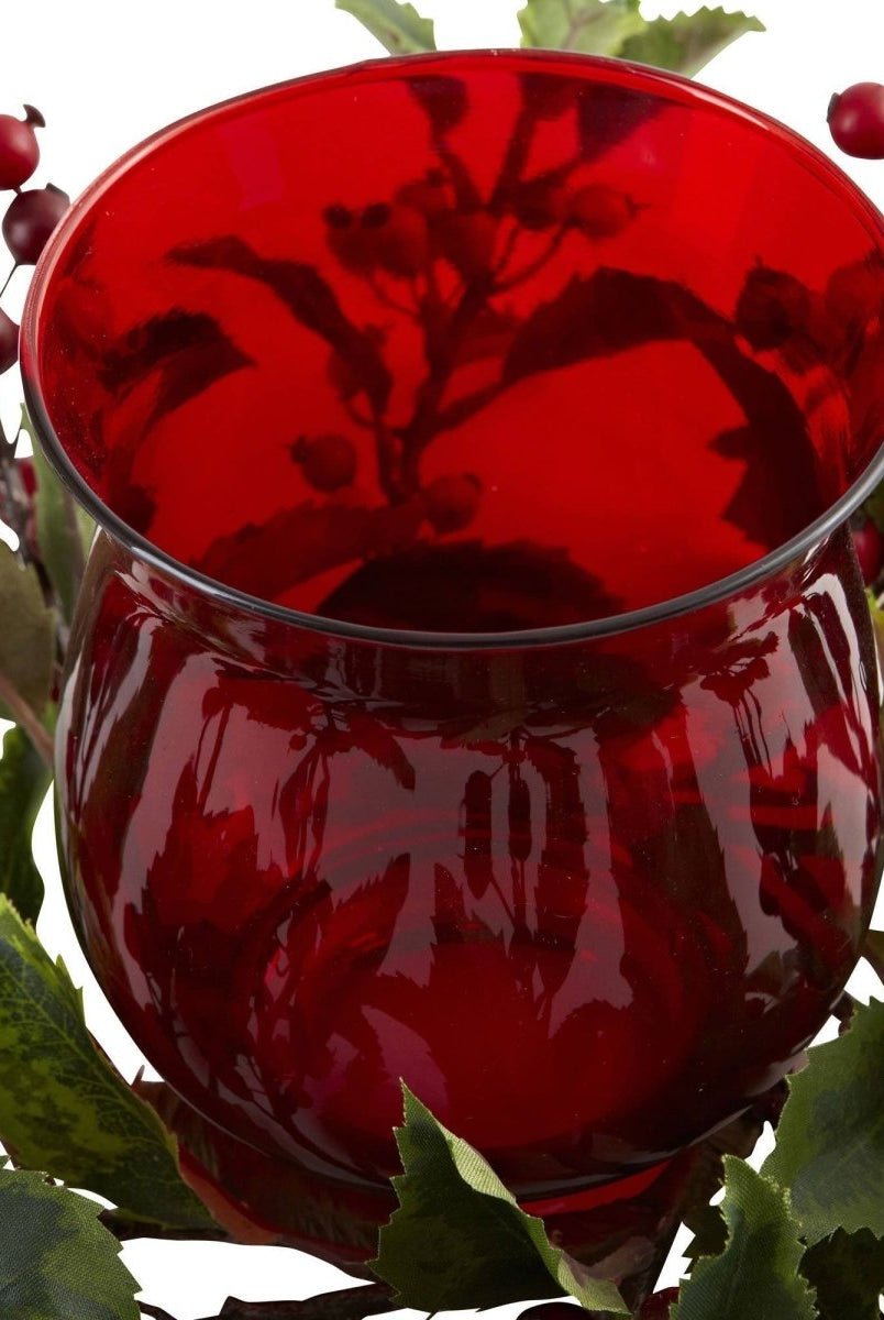 Shop For Holly Berry Candle Holder