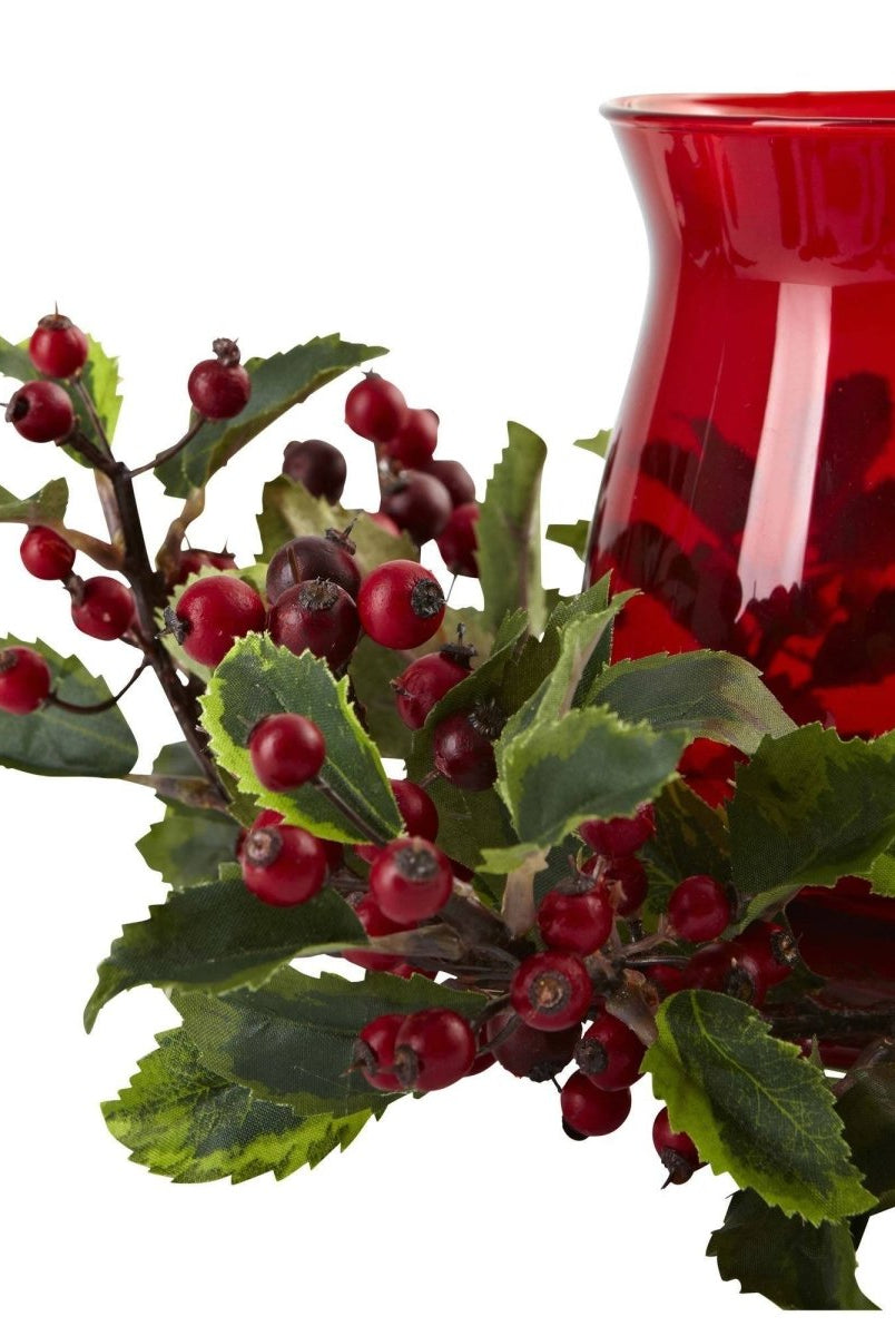 Shop For Holly Berry Candle Holder
