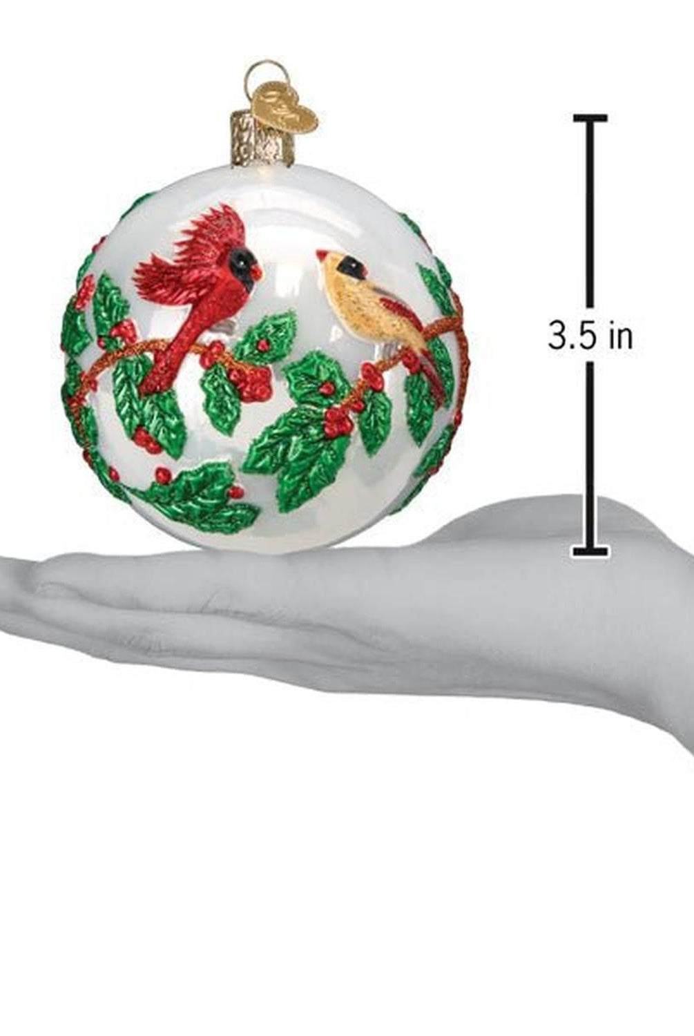 Hollyberry Birds Round Ornament