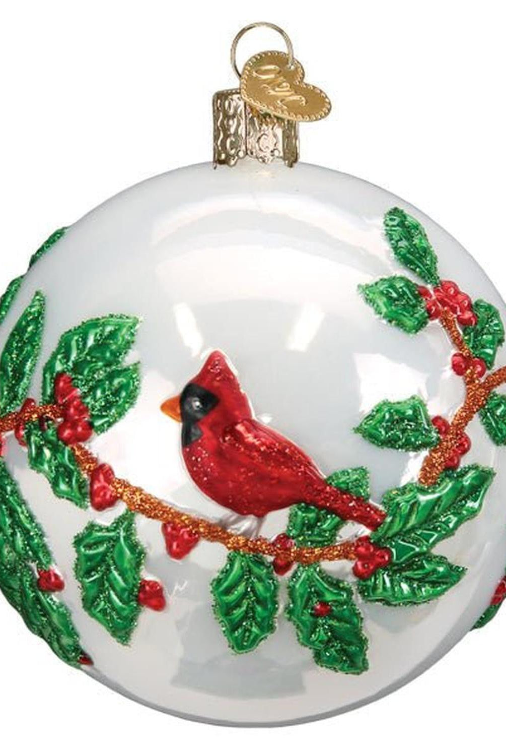 Hollyberry Birds Round Ornament