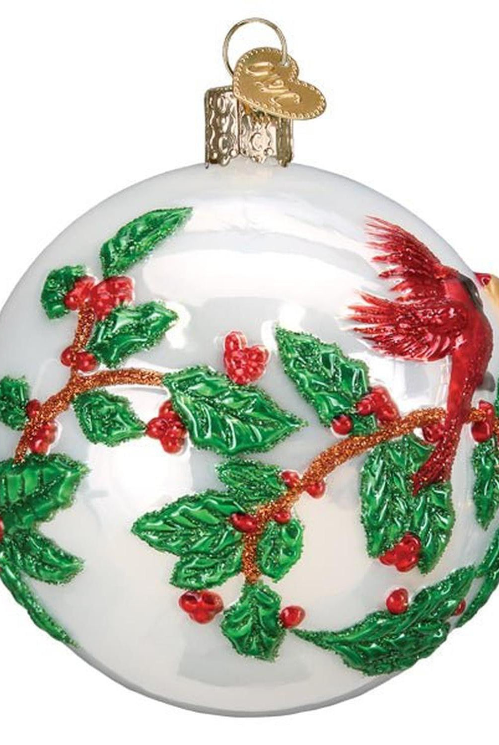 Hollyberry Birds Round Ornament
