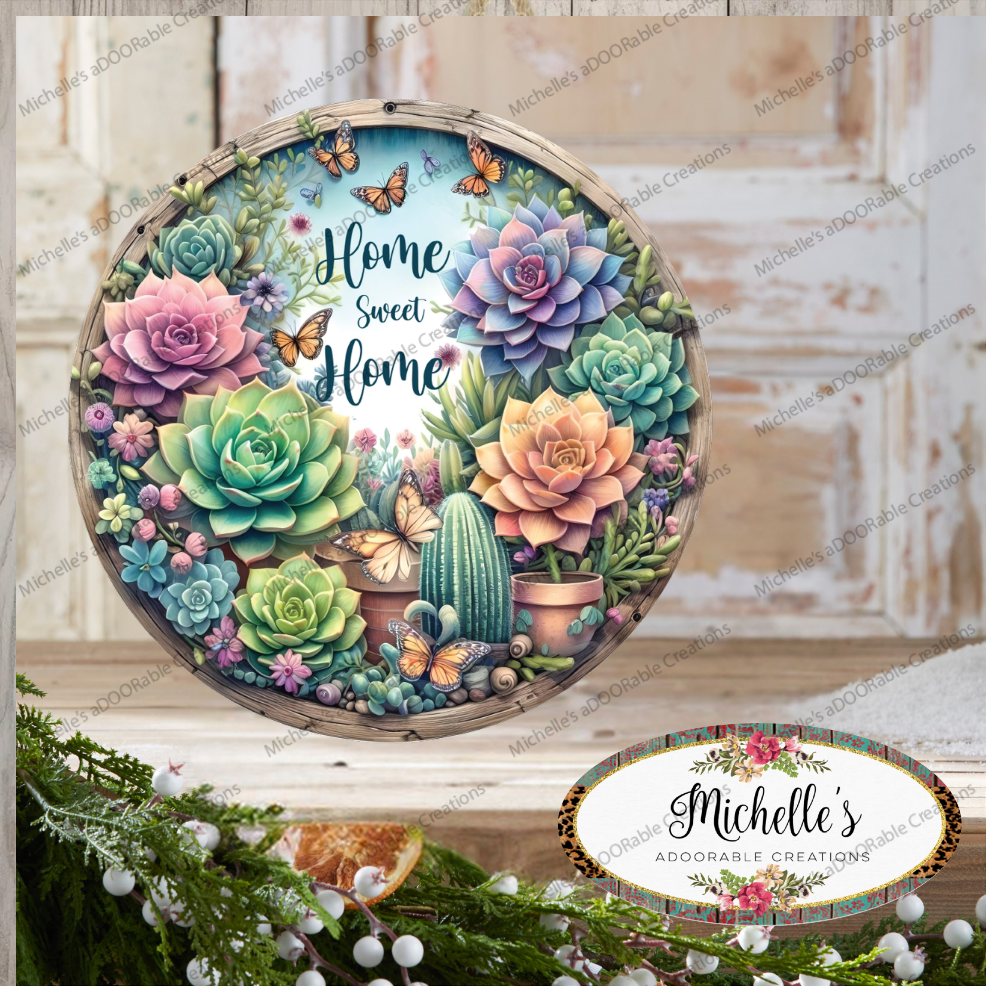 Shop For Home Sweet Home Succulent Sign