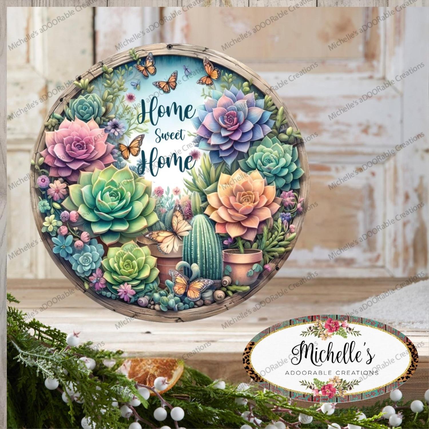Shop For Home Sweet Home Succulent Sign