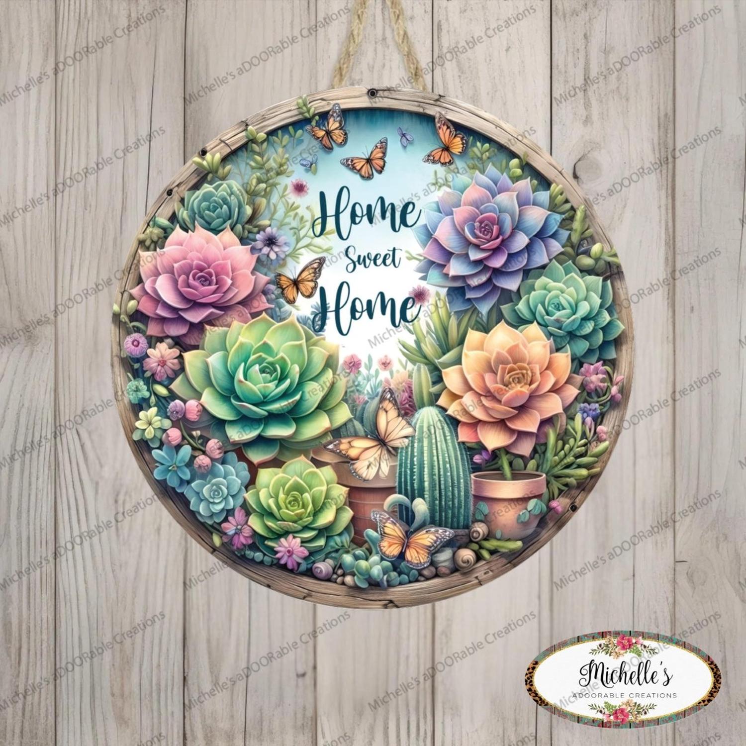 Shop For Home Sweet Home Succulent Sign