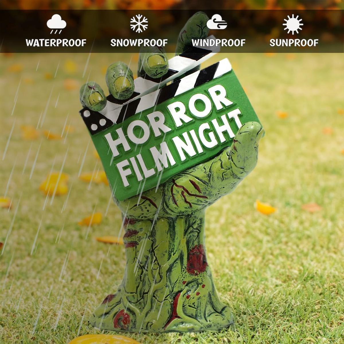 Shop For Horror Film Night Zombie Hand Statue, 10" Solar Powered Halloween Themed Garden Figurine