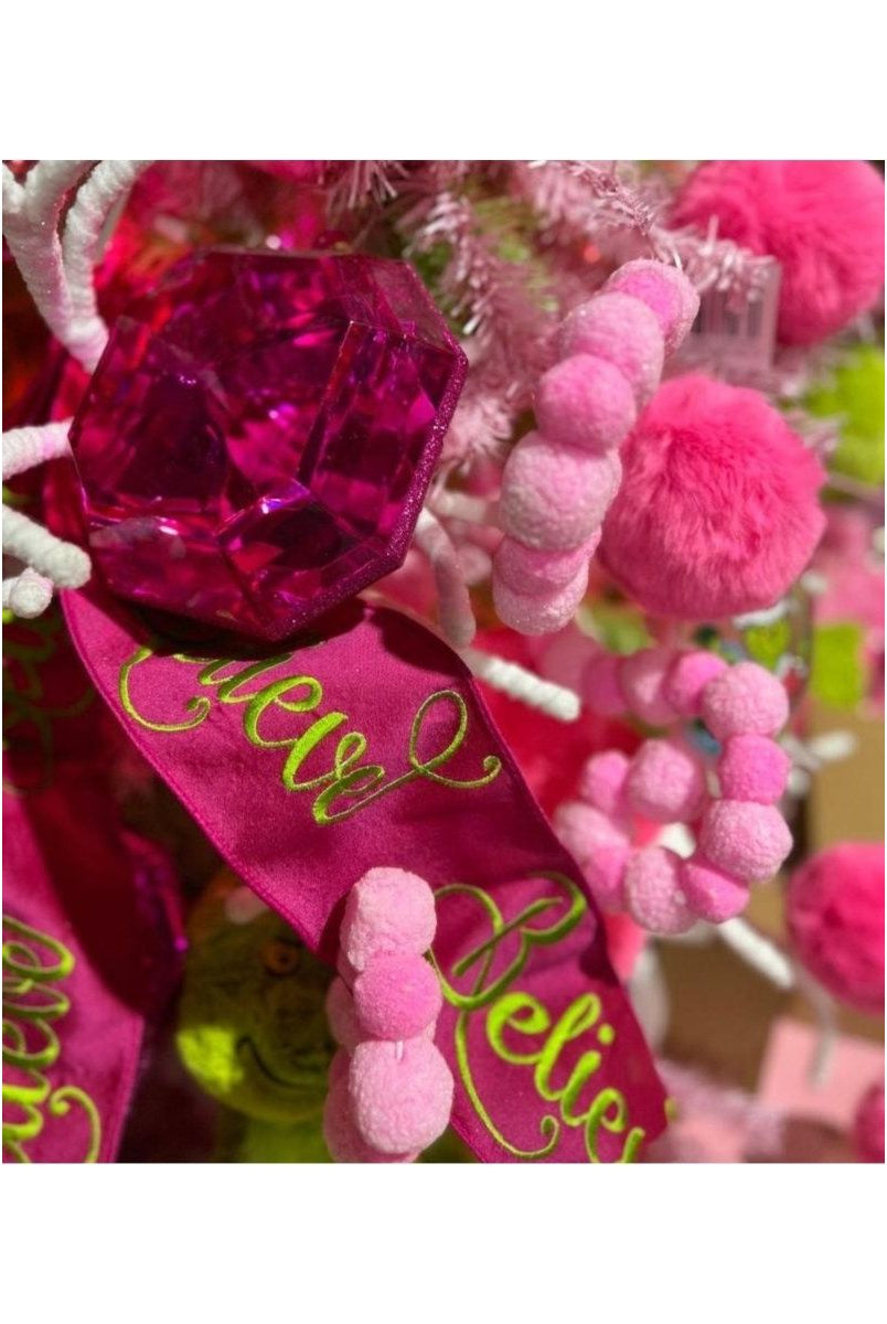 Shop For Hot Pink Curly Pom Floral Stem 29"