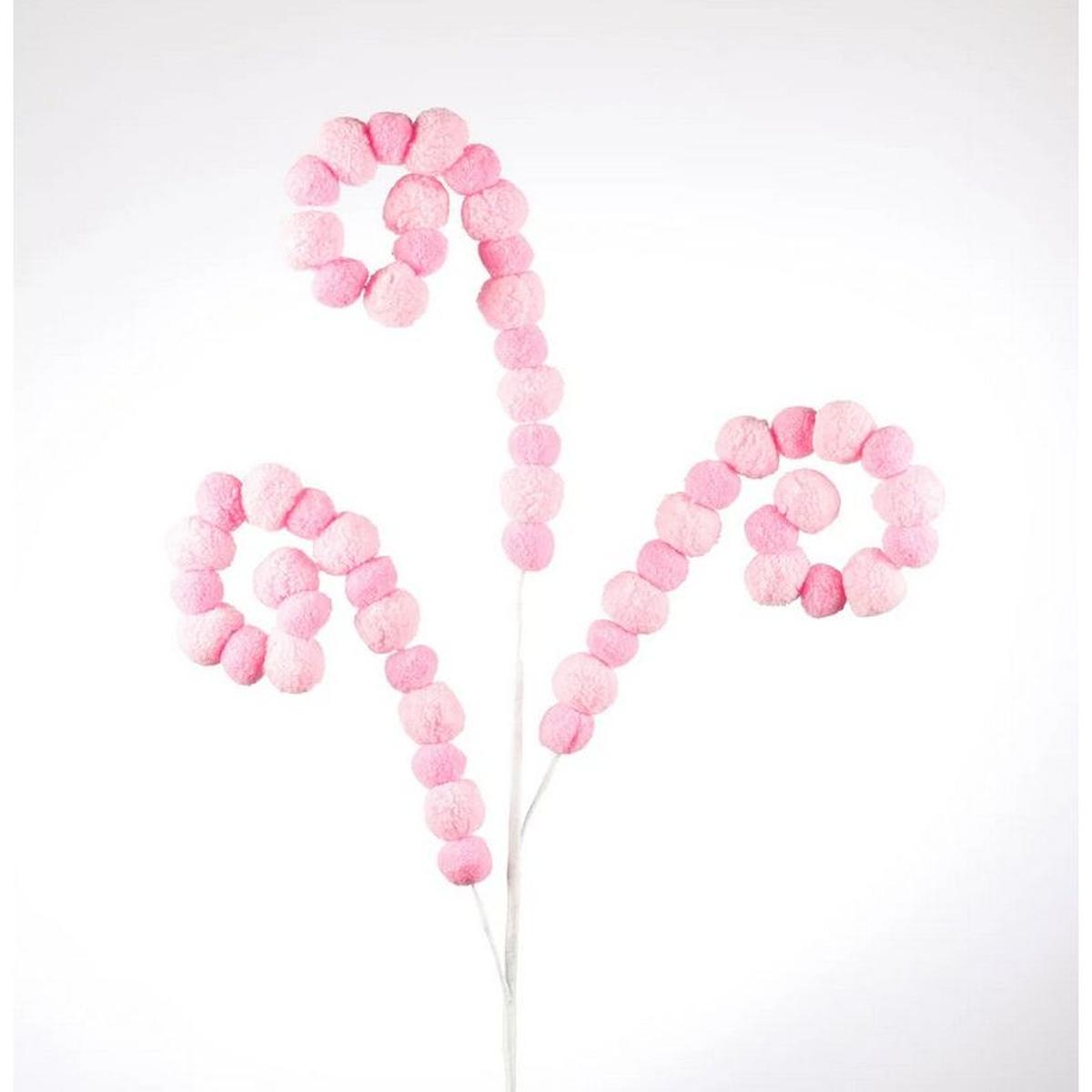 Shop For Hot Pink Curly Pom Floral Stem 29"