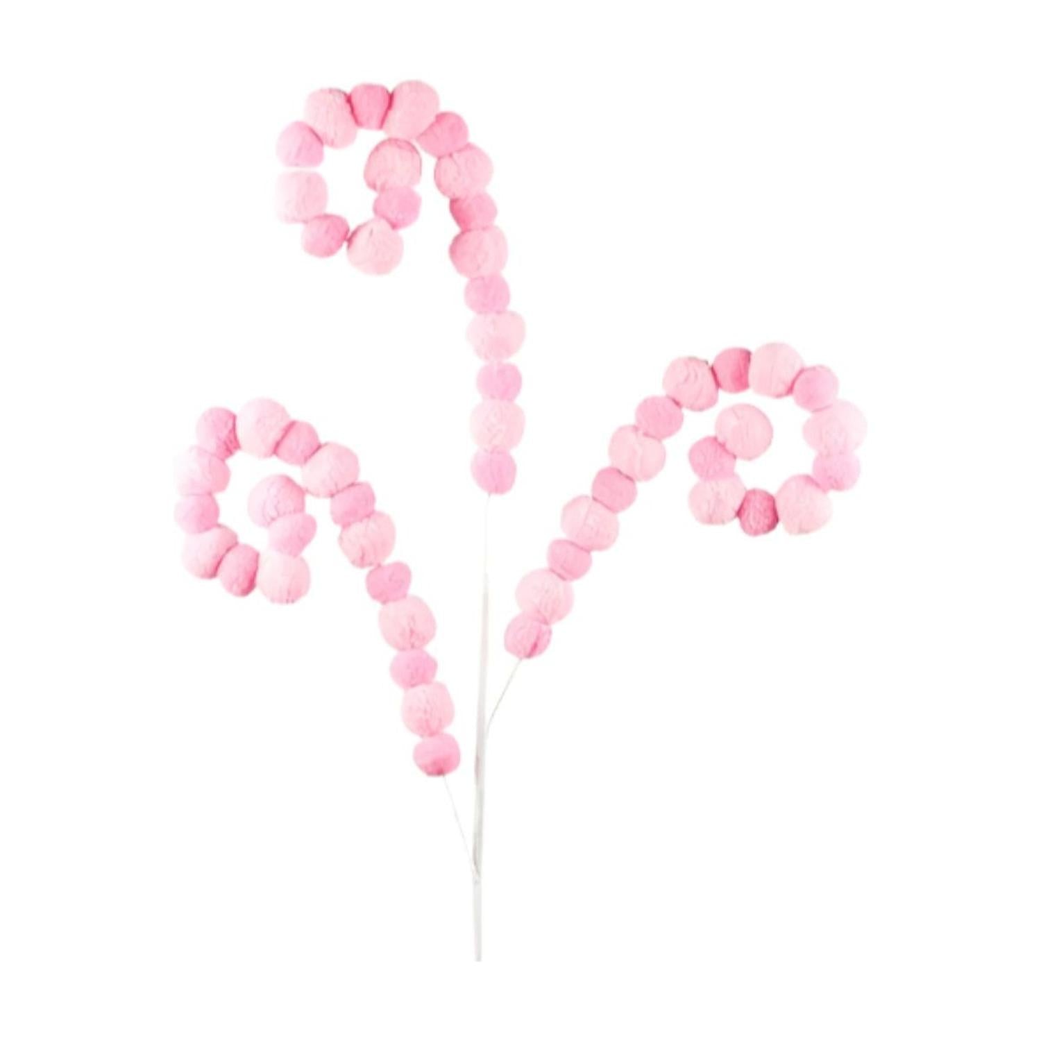 Shop For Hot Pink Curly Pom Floral Stem 29"