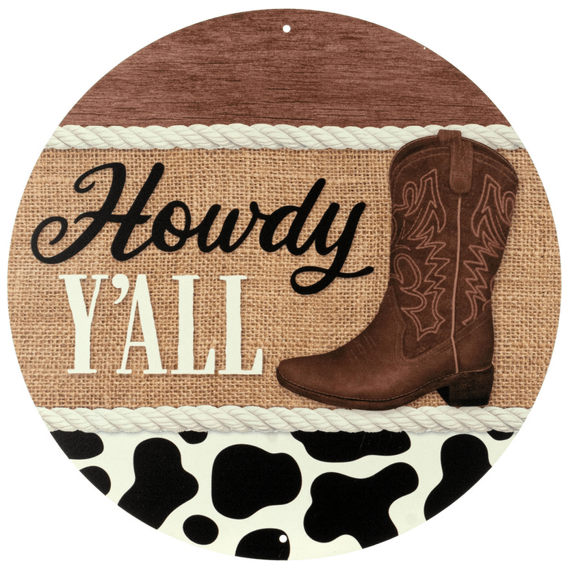 Shop For Howdy Y'all Cowboy Sign: Black